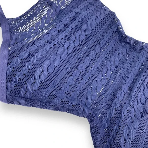 ❌SOLD❌ Y2K NAUTICA navy blue lace one piece swimsuit - Picture 1 of 16